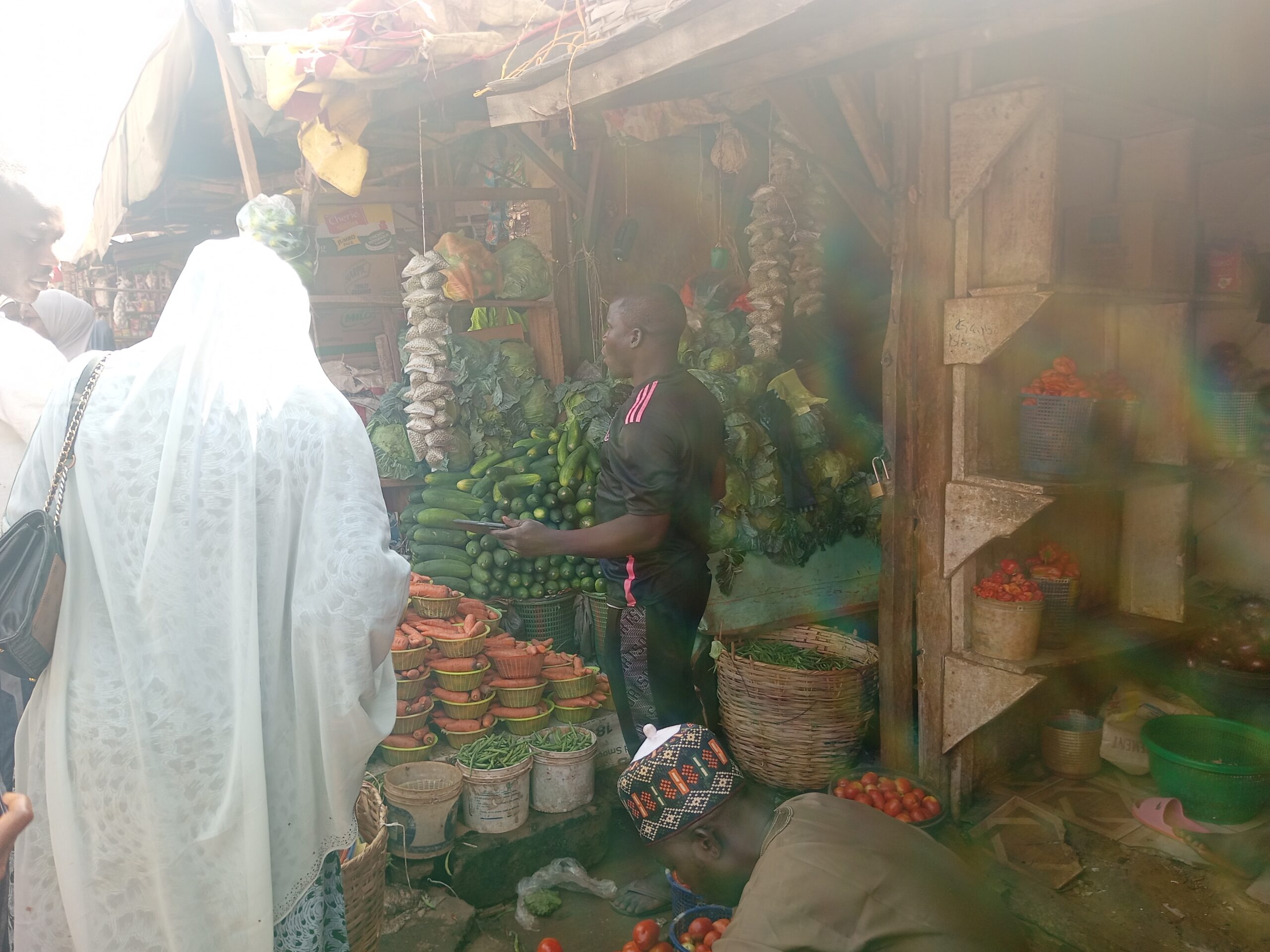 Traders and shoppers at Bakin Dogo Market in Kaduna North, Nigeria